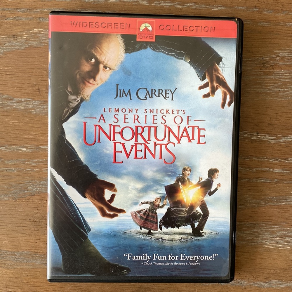 “A Series Of Unfortunate Events” Widescreen Collection DVD.